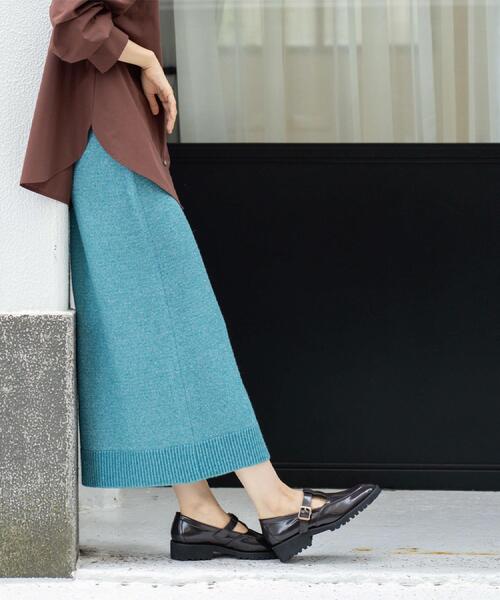 ✨新品未使用✨マークアンドロナ　セーター　スカート　セットアップ　36  S OPAQUE.CLIP（オペークドットクリップ） スカート ラメスパンコール