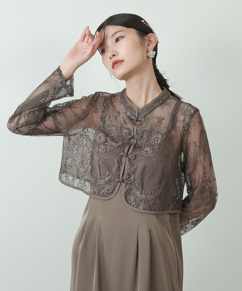 「Kana」 キャミソールワンピース L ベージュ系その他 レディース_画像6