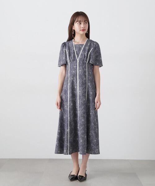 「PROPORTION BODY DRESSING」 半袖ワンピース MEDIUM ダークグレー レディース_画像5