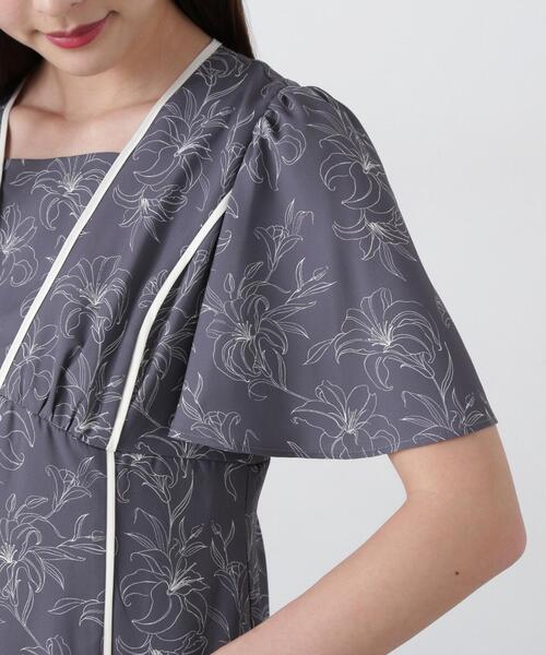 「PROPORTION BODY DRESSING」 半袖ワンピース MEDIUM ダークグレー レディース_画像8