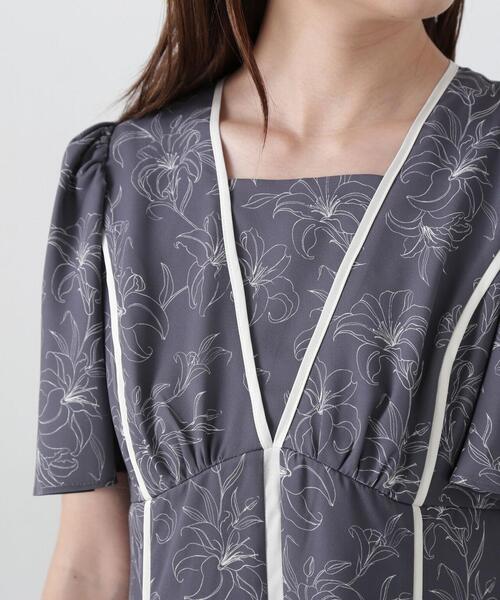 「PROPORTION BODY DRESSING」 半袖ワンピース MEDIUM ダークグレー レディース_画像9