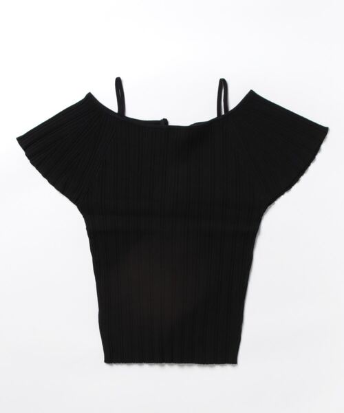 「MERCURYDUO」 半袖ニット FREE チャコールグレー レディース_画像2