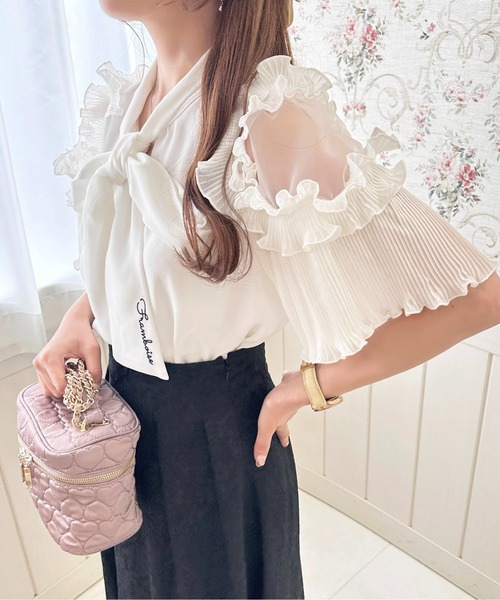 「apres jour」 半袖ブラウス X-LARGE ネイビー レディース_画像6