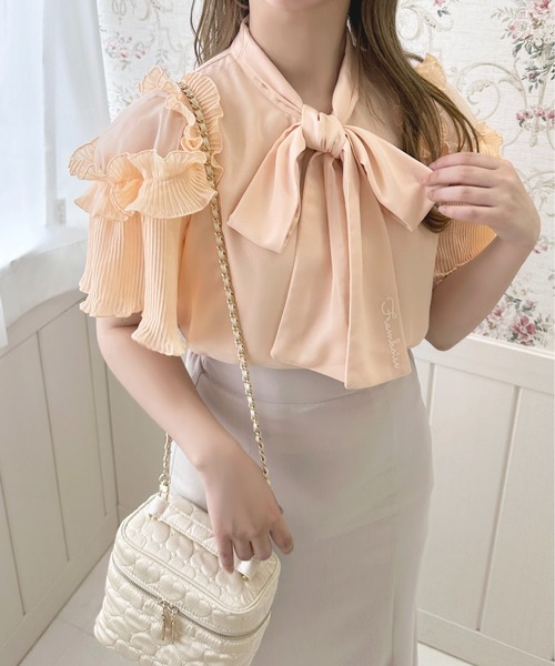 「apres jour」 半袖ブラウス X-LARGE ネイビー レディース_画像9
