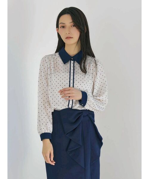 TONAL（トーナル） ブラウス シャツ ギャザークレリックシャツ