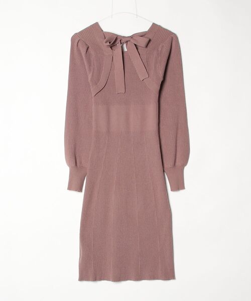 「dazzlin」 ニットワンピース SMALL ブラウン レディース_画像2
