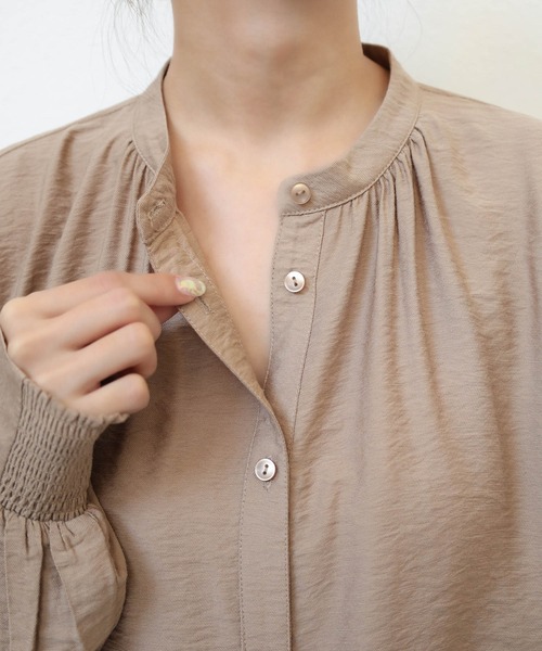 「andme」 「alma design」長袖ブラウス M オフホワイト レディース_画像5