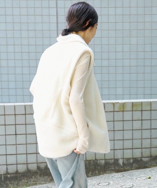 MIESROHE（ミースロエ） コート アウター ワイドカラーボアベスト 
