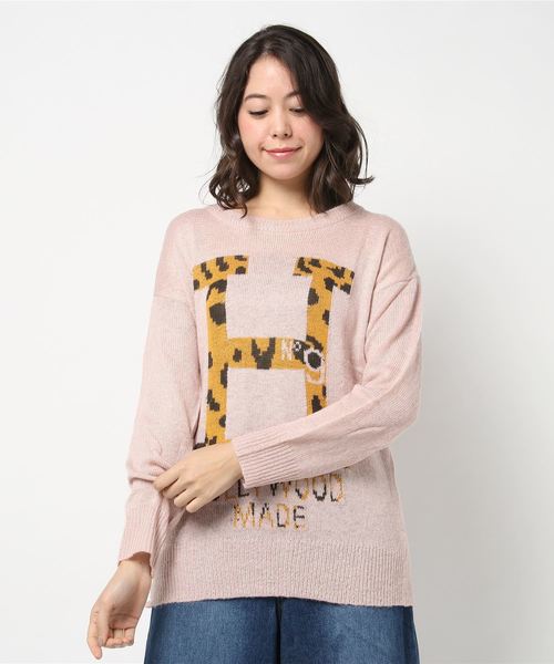 ニット セーター HOLLYWOODMADE/MISS LEOPARD H PULLO レディース HOLLYWOOD MADE ニット セーター HOLLYWOODMADE/MISS LEOPARD H