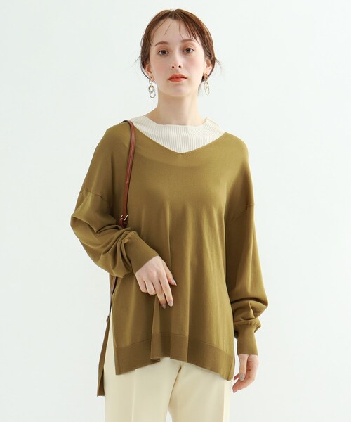 セール好評 トップス - 通販 - PayPayモール Vネック長袖+細リブモックネックインナー ZOZOTOWN PayPayモール店 得価高評価