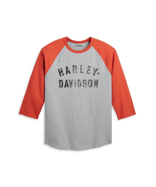 発掘 - 新登場ブランド tシャツ Davidson Harley ステープル メンズ 3/4ラグラン トップス