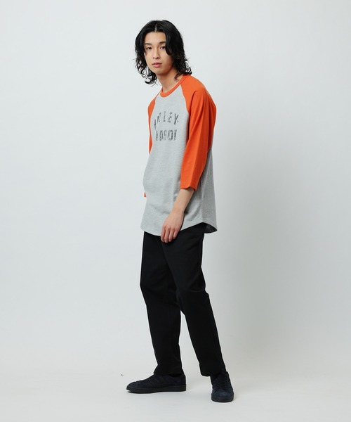 Harley Davidson tシャツ ステープル 3/4ラグラン メンズ