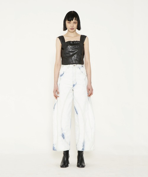 VIAVANDA ジーンズ デニム デニムパンツ BLEACH WIDE DENIM