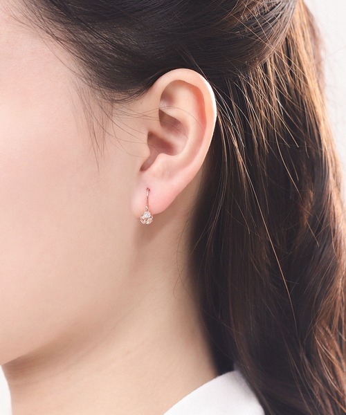 BLOOM ブルーム ピンクゴールド ロンデルピアス K10
