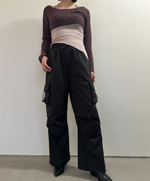 【HERNO】ドローコード付きシャーリングカーゴパン カーゴパンツ ドローコードカーゴパンツ レディース : ZOZOTOWN