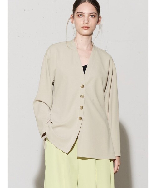 ミディウミソリッド　カーディガン MIDIUMISOLID カーディガン for Ladies シェイプデザイン