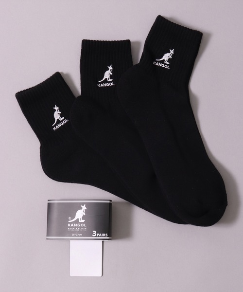 KANGOL 靴下 (GA)「KANGOL」「3足セット」ブランドロゴマーク