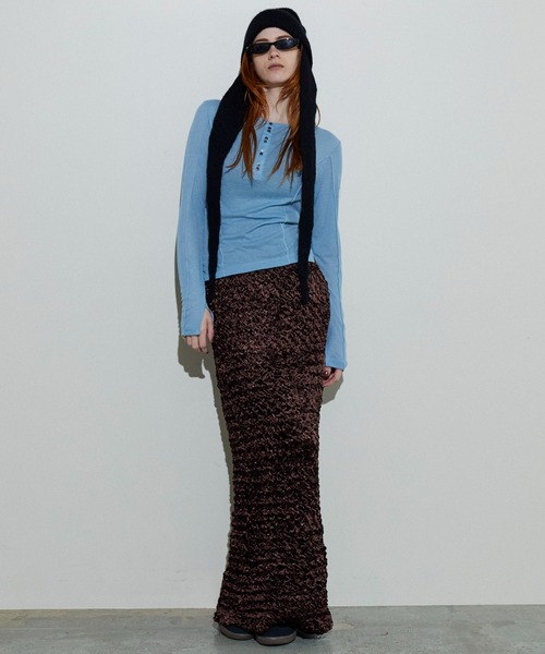 シアーメローステッチトップス　MAISON SPECIAL メゾンスペシャル セール】2way Sheer Mellow Stitched Tops/2WAYシアーメロー