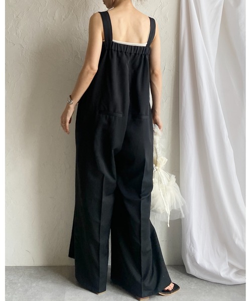 サロペット・オーバーオール・オールインワン HGABA HIGH WAIST SUSPENDERS PANTS She's Closet サロペット オーバーオール ハイウエスト