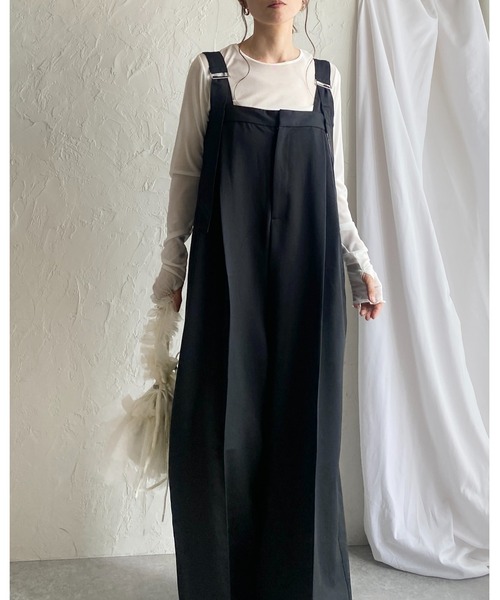 She's Closet サロペット オーバーオール フロントジップハイ