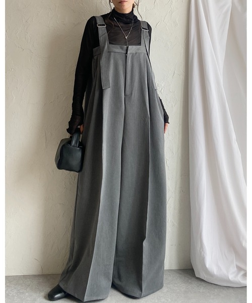 She's Closet サロペット オーバーオール フロントジップハイ