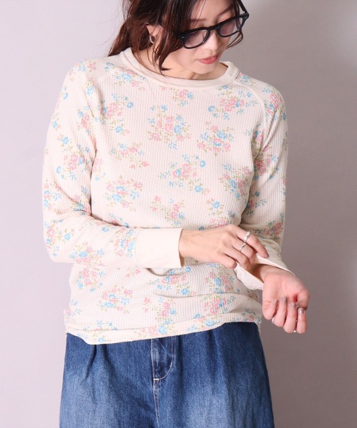 JEMORGAN tシャツ (LK)「JEMORGAN」「パックT」小花柄 ワッフル