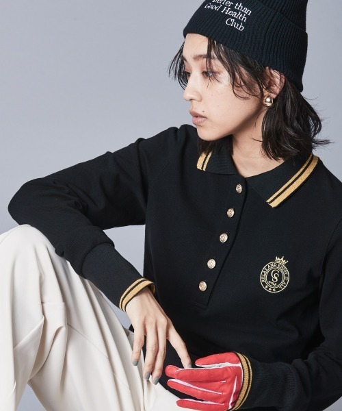 CHIC STYLE（シックスタイル） ポロシャツ ポロ 鹿の子ロングスリーブ