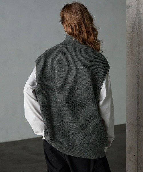 Versace ドライバーズニット SERACE セーター ニット 「SERACE」2way loose zip drivers knit