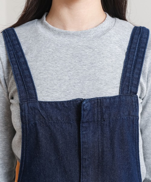 SUWDEE サロペット オーバーオール back ribbon denim all in