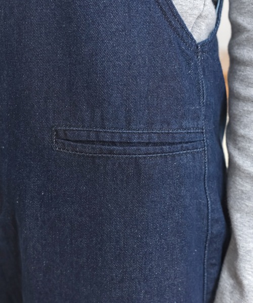 SUWDEE サロペット オーバーオール back ribbon denim all in