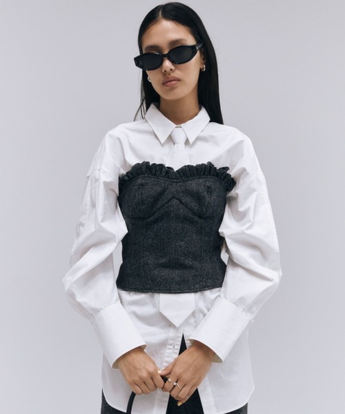 JOSE MOON チューブトップ ベアトップ TWEED BUSTIER/ツイード