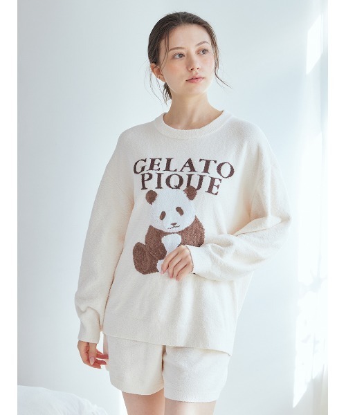 gelato pique パジャマ ルームウェア パンダジャガードプル