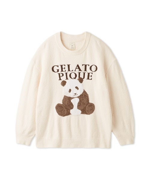 gelato pique パンダ刺繍ルームウェア gelato pique パジャマ ルームウェア パンダジャガードプル