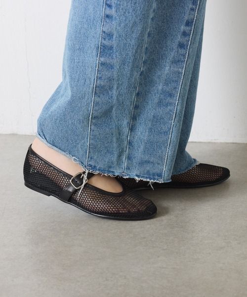 REMME バレエシューズ パンプス メッシュフラットシューズ