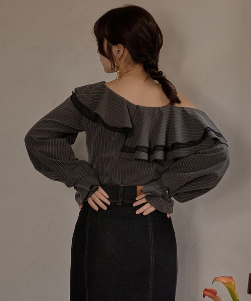 frill one shoulder tops / フリルワンショルダートップス frill one shoulder tops / フリルワンショルダートップス – favclo.