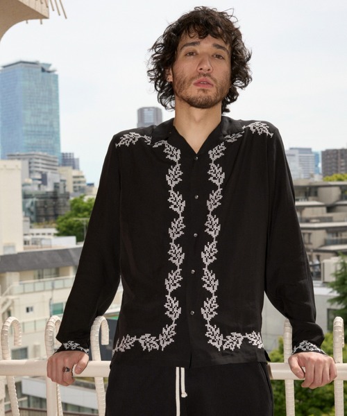 大人気！まとめ一覧 DOUBLE RAINBOUU」 長袖シャツ X-LARGE ブラック メンズ トップス