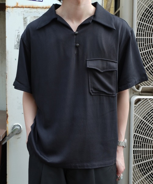 Noen シャツ レーヨンプルオーバー半袖シャツ メンズ : ZOZOTOWN