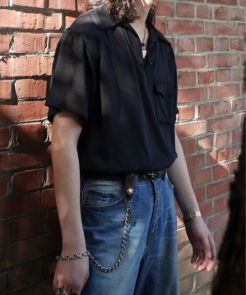 Noen レーヨン 半袖 シャツ Noen シャツ レーヨンプルオーバー半袖シャツ メンズ : ZOZOTOWN
