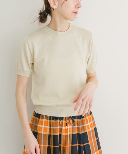 ITEMS URBANRESEARCH ニット セーター コンパクト半袖ニット