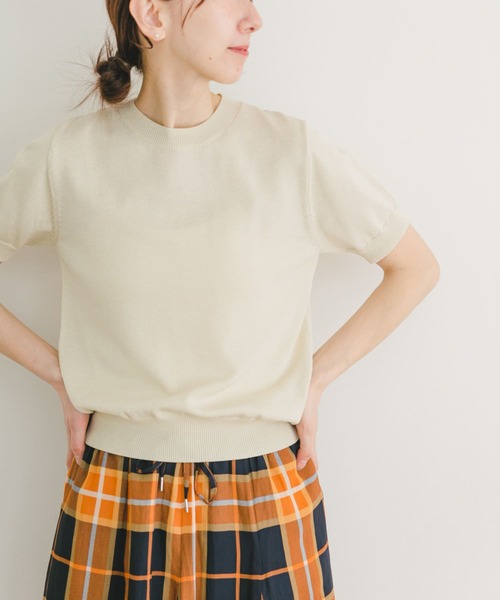 ITEMS URBANRESEARCH ニット セーター コンパクト半袖ニット