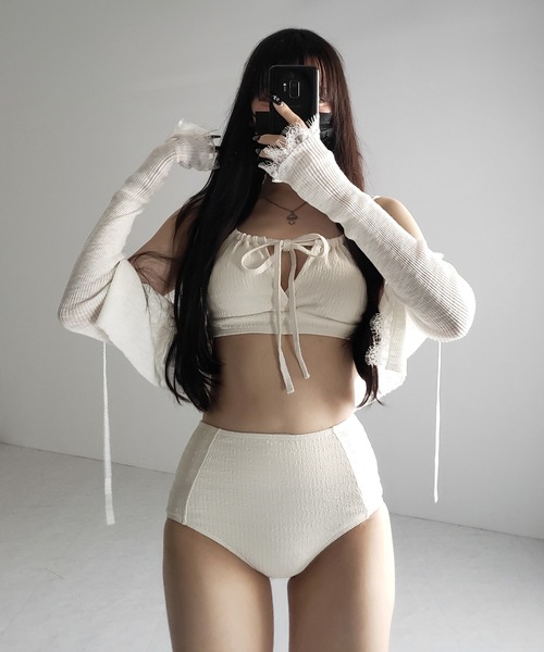 「ri」【Seemi.】フロントリボン/swimwear/水着 Seemi.by NICE CLAUP/【Seemi.】swimwear/水着/フロントリボン