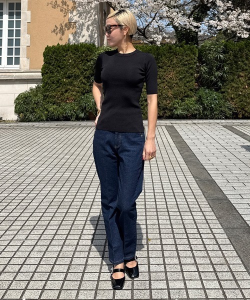 tシャツ 美シルエットニットトップス レディース : ZOZOTOWN