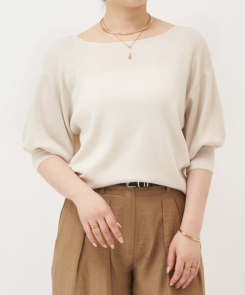 ニット セーター シルク混ニットTee レディース