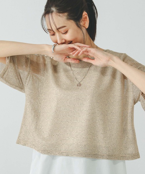 GLOBAL WORK tシャツ シアーボーダータンクセット/310414