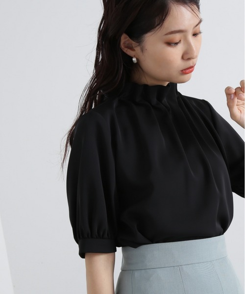「N.（N. Natural Beauty Basic）」 半袖ブラウス MEDIUM ブラック レディース