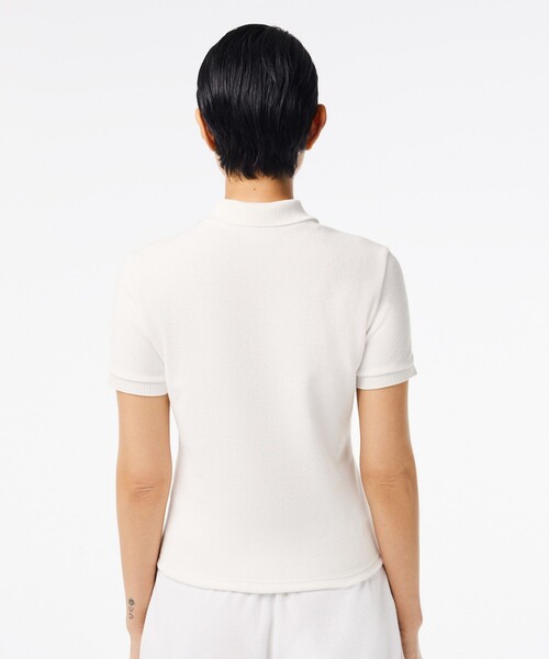 「LACOSTE」 半袖ニット 40 ホワイト レディース LACOSTE 「LACOSTE」 半袖ニット 40 ホワイト レディース