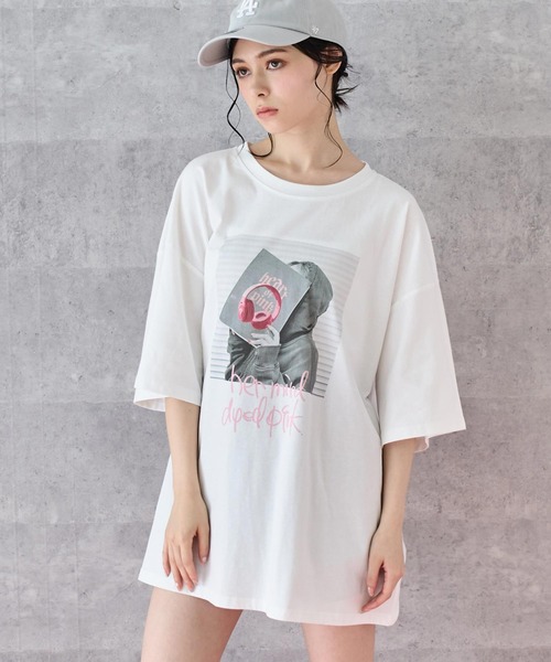 陽 ページ ANAP tシャツ メッセージ ロゴ ビッグ Tシャツ レディース