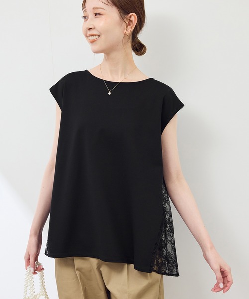 tシャツ 「接触冷感/UV/Tシャツ」ツイストプルオーバー レディース Petit Honfleur tシャツ 「接触冷感・UVカット・汗じみ防止