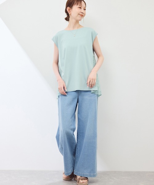 tシャツ 「接触冷感」レースTシャツ レディース 楽天市場】Tシャツ レディース カットソー シルケット