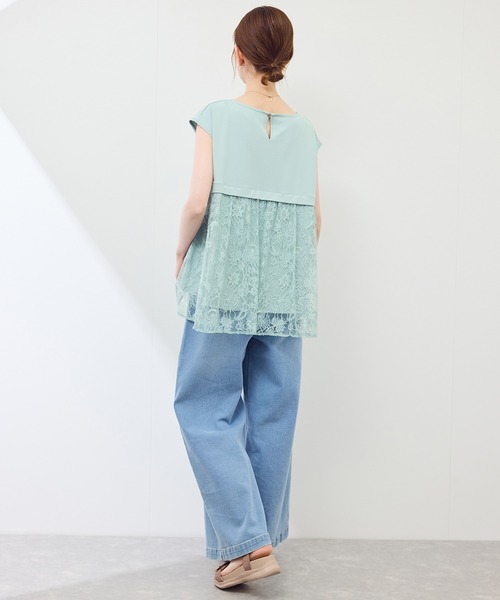 ROPE' PICNIC tシャツ 「UVカット・接触冷感」レースドッキング